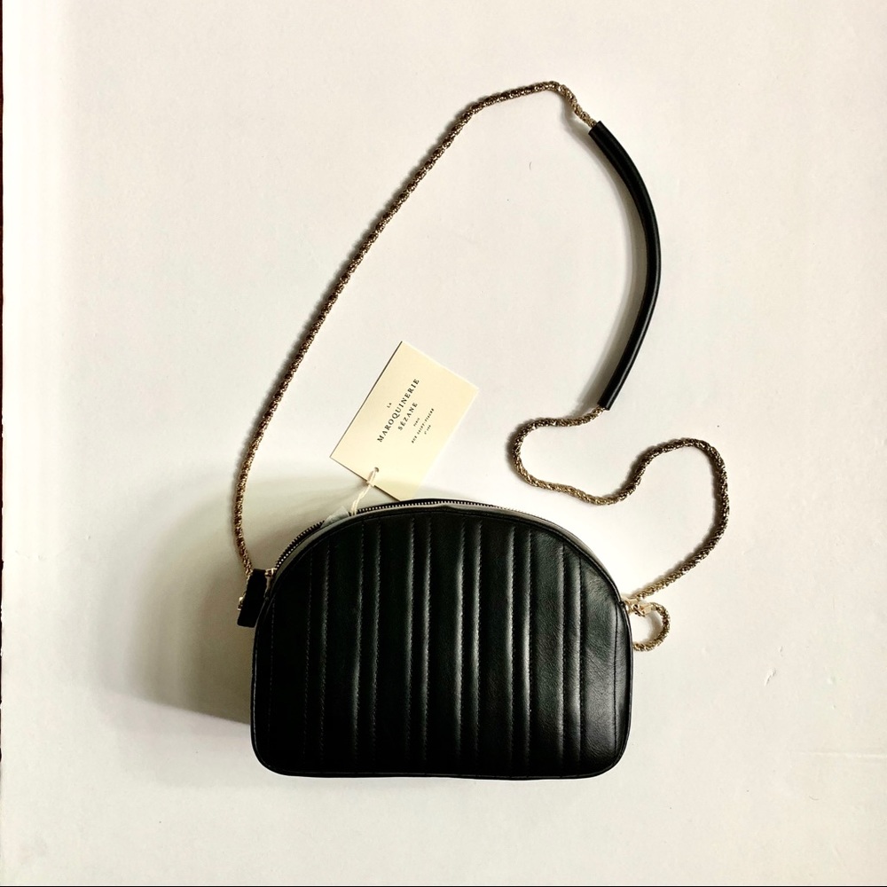 Sezane Dean bag in black leather